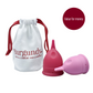 Burgundy Menstrual Cup - Duo Kit - Set of 2 (Small and Regular Sizes)